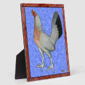 Plaque Photo Poulet de jeu encadré (Côté)