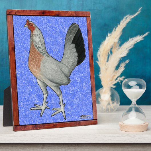 Plaque Photo Poulet de jeu encadré (Côté)