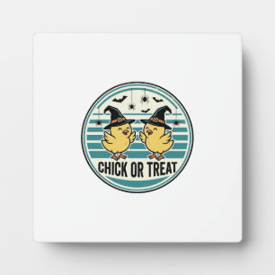 Plaque Photo Poulet de Vintage ou Traitement Halloween Chicks D