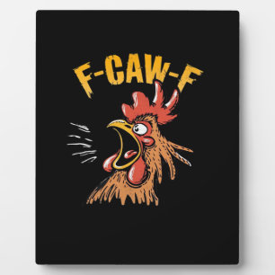Plaque Photo Poulet F-Caw-F Vintage F-Caw-F Poulet Drôle Coq