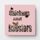 Plaque Photo Poulets Et Coqs, (Devant)