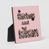 Plaque Photo Poulets Et Coqs, (Recto)