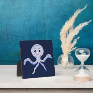 Plaque Photo Poulpe sous le motif pour enfants de la mer
