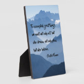 Plaque Photo "Pour accomplir de grandes choses", Citation Inspi (Côté)