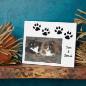 Plaque photo pour animaux à empreintes noires (Côté)