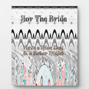 Plaque Photo Pour le design Bride White et Black Edgy
