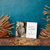 Plaque Photo Pour toujours dans nos coeurs mémorial photo scrip (Côté)