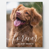 Plaque Photo Pour toujours dans nos coeurs Pet Memorial Chien P (Devant)