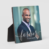 Plaque Photo Pour toujours dans nos coeurs Photo Keepsaké Memor (Recto)