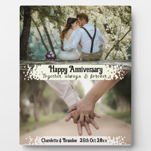 Plaque Photo Pour toujours et toujours : Joyeux anniversaire cu (Devant)