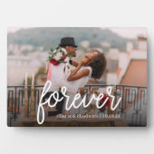Plaque Photo Pour toujours | Photo de mariage ou d'anniversaire (Devant)