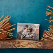 Plaque Photo Pour toujours | Photo de mariage ou d'anniversaire (Côté)