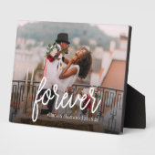Plaque Photo Pour toujours | Photo de mariage ou d'anniversaire (Côté)