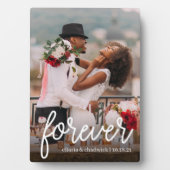 Plaque Photo Pour toujours | Photo de mariage ou d'anniversaire (Devant)
