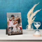 Plaque Photo Pour toujours | Photo de mariage ou d'anniversaire (Côté)