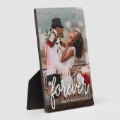 Plaque Photo Pour toujours | Photo de mariage ou d'anniversaire (Côté)
