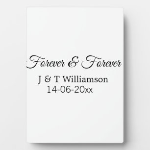 Plaque Photo Pour toujours & toujours ajouter nom de couple dat