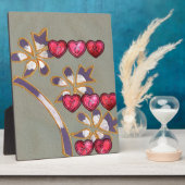 Plaque Photo Pour Vous De Moi : Beau Coeurs Floraux Design (Côté)