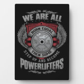 Plaque Photo Powerlifting - STEP UP Barbell Plate - Gym (Devant)