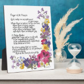 Plaque Photo Prayer of St. Francis (Côté)