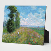 Plaque Photo Pré avec des peupliers par Claude Monet (Côté)