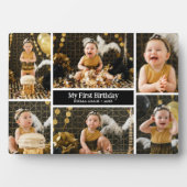 Plaque Photo Premier anniversaire Six photo Collage (Devant)