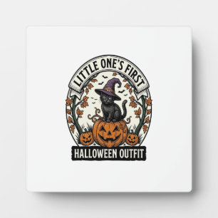 Plaque Photo Premier costume d'Halloween Vintage Chat Noir Citr