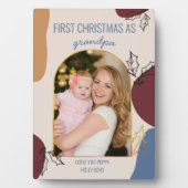 Plaque Photo Premier Noël comme | Gold Arch Photo et Holly (Devant)