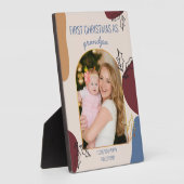 Plaque Photo Premier Noël comme | Gold Arch Photo et Holly (Côté)