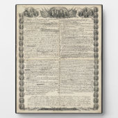 Plaque Photo Premier projet de déclaration d'indépendance (Devant)