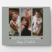 Plaque Photo Première fête des mères Trois photos Collage Sage  (Devant)