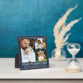 Plaque Photo PREMIÈRE FÊTE DES PÈRES 3 Photo Collage Faux Denim (Insitu)
