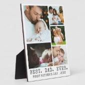 Plaque Photo Première Fête des pères MEILLEUR PAPA JAMAIS Colla (Côté)