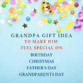 Plaque Photo Première Fête des pères Nouveau Grand-Père Bois No