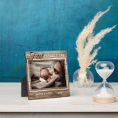 Plaque Photo Première Fête des pères Photo Bois rustique (Insitu)