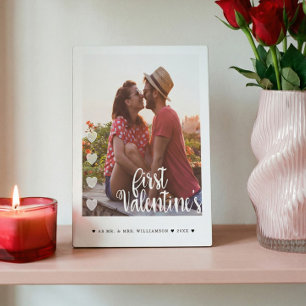 Plaque Photo Premiers St-Valentin en tant que M. & Mme Couple M