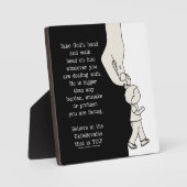 Plaque Photo Prenez la main de Dieu (Recto)