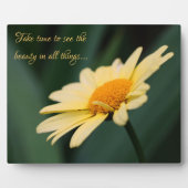 Plaque Photo Prenez Le Temps D'Apprécier Daisy Citation Inspira (Devant)