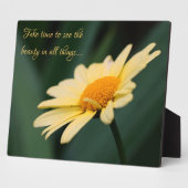 Plaque Photo Prenez Le Temps D'Apprécier Daisy Citation Inspira (Côté)