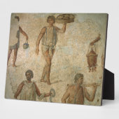 Plaque Photo Préparation d'un banquet, fragment de marbre, li (Côté)