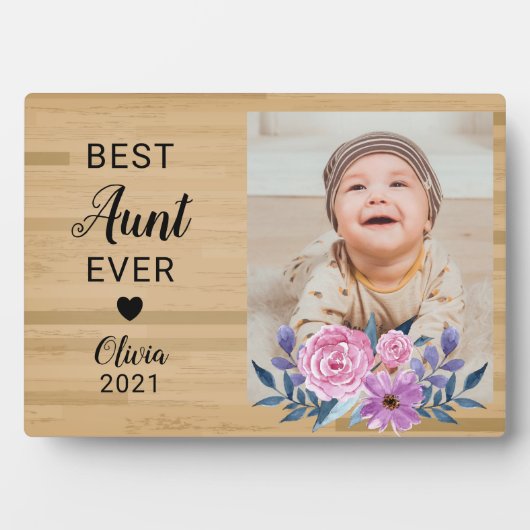 Plaque Photo Présentation personnalisée de la grossesse de cadr (Devant)