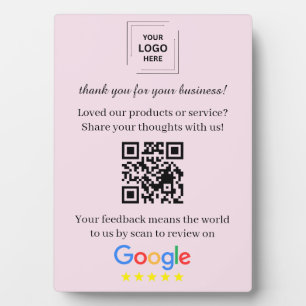 Plaque Photo Présentoir de code QR Google Review de style table