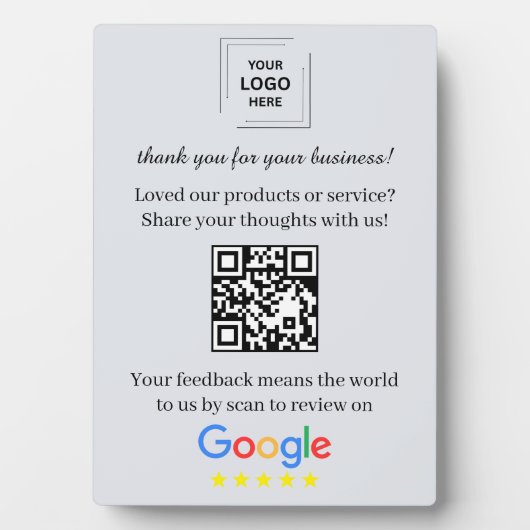 Plaque Photo Présentoir de style chevalet pour code QR de criti (Devant)