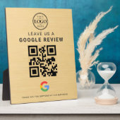 Plaque Photo Présentoir de table Logo Avis Google Or (Côté)