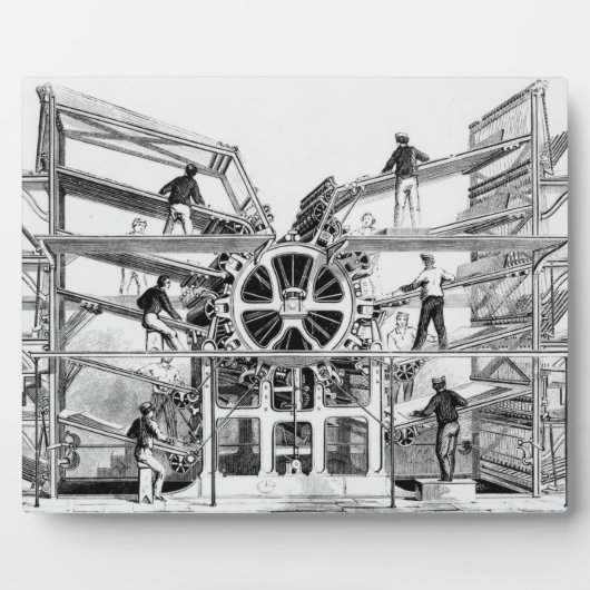 Plaque Photo Presse à cylindres inventée par Richard March (Devant)