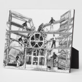 Plaque Photo Presse à cylindres inventée par Richard March (Côté)