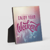 Plaque Photo Prêt Pour Le Week-End (Recto)