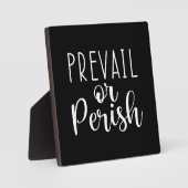 Plaque Photo Prevail ou Perish, Gym, Hustle, Motivation du succ (Recto)
