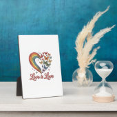 Plaque Photo Pride Papillon Cœur L'Amour Est L'Amour Conception (Côté)
