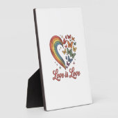 Plaque Photo Pride Papillon Cœur L'Amour Est L'Amour Conception (Côté)